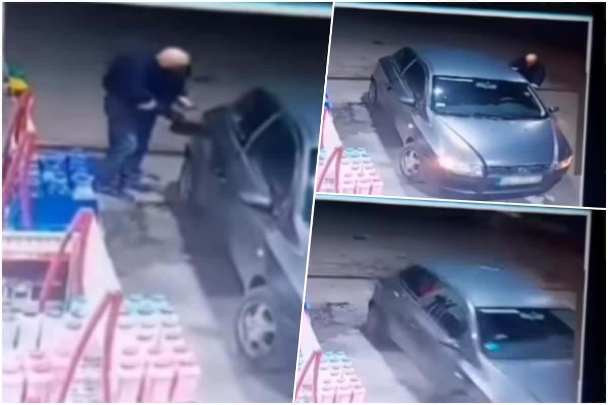 NADZORNA KAMERA SNIMILA KRAĐU GORIVA U VALJEVU! Sipao benzin za 5.000 dinara, seo u auto i pobegao (VIDEO)