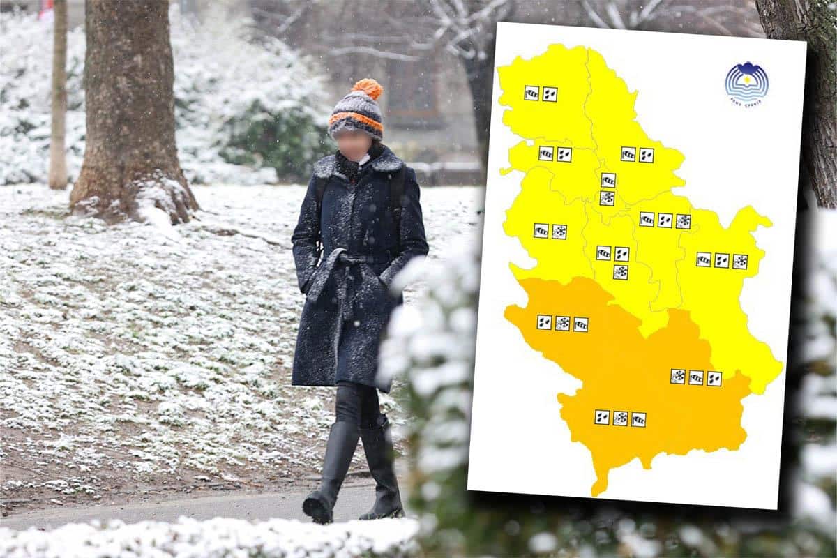Stižu obilne padavine i još više snega! Meteo alarm se pali za celu Srbiju, temperatura pada! Evo gde će najviše vejati i šta nas tačno čeka za vikend (FOTO)