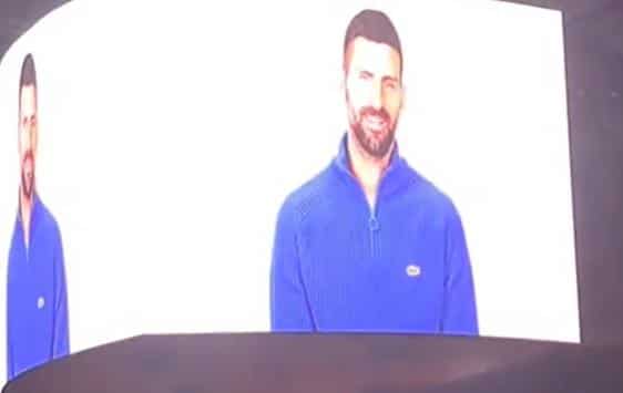EMOTIVNA SCENA NA NADALOVOM OPROŠTAJU! U jednom momentu na velikom ekranu pojavio se Novak: Rafi nije bilo svejedno dok je slušao dirljivu poruku Srbina!