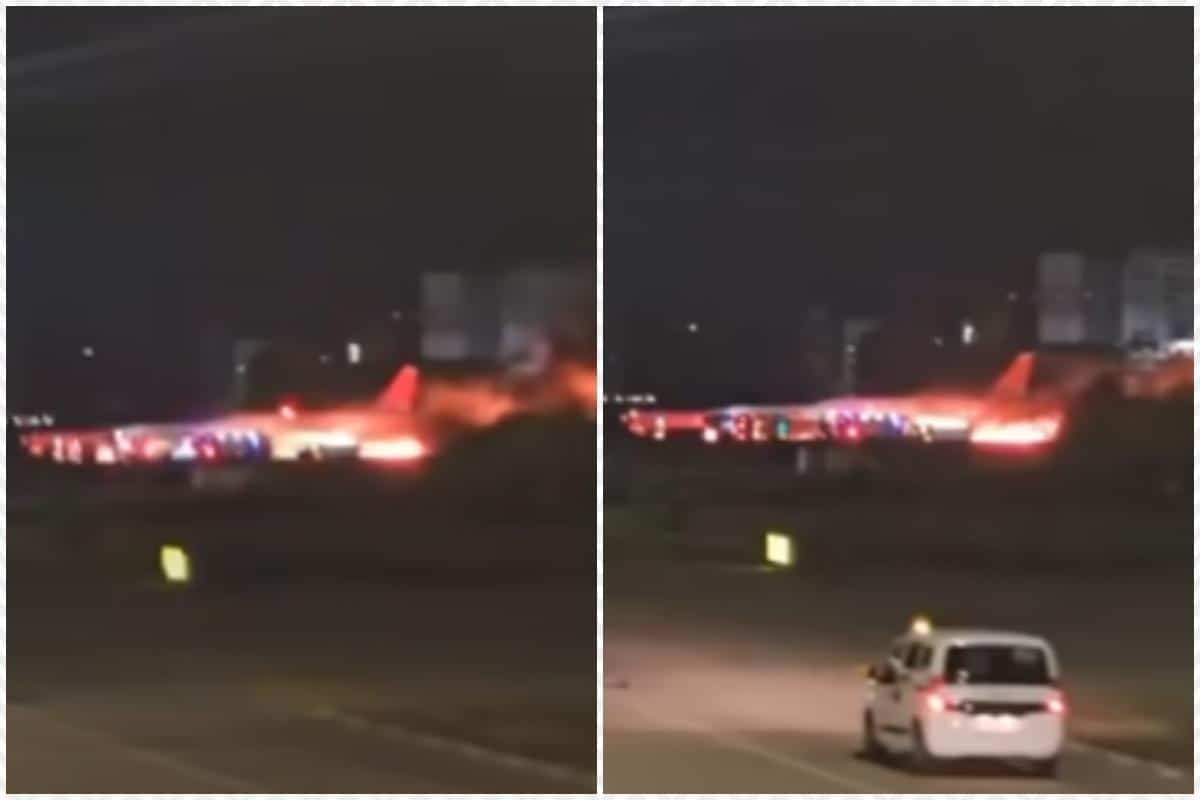 ZAPALIO SE RUSKI AVION U TURSKOJ: Vatra buknula čim je dotakao pistu, snimak je zastrašujuć (VIDEO)