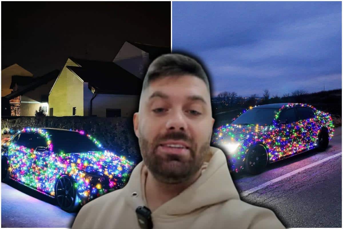 DA LI JE TO BMW ILI JELKA?! Nemanja napravio pokretno ČUDO – evo zašto je okitio automobil: Ovo nema cenu! (VIDEO)