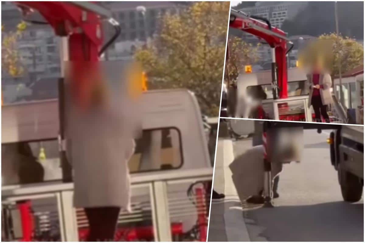 (VIDEO) PAUK NAPAKOVAO MERCEDES, ŽENA SE POPELA NA VOZILO I NE DA! Skandal nasred ulice u Crnoj Gori: Urlala iz sveg glasa, usledila HIT SCENA!