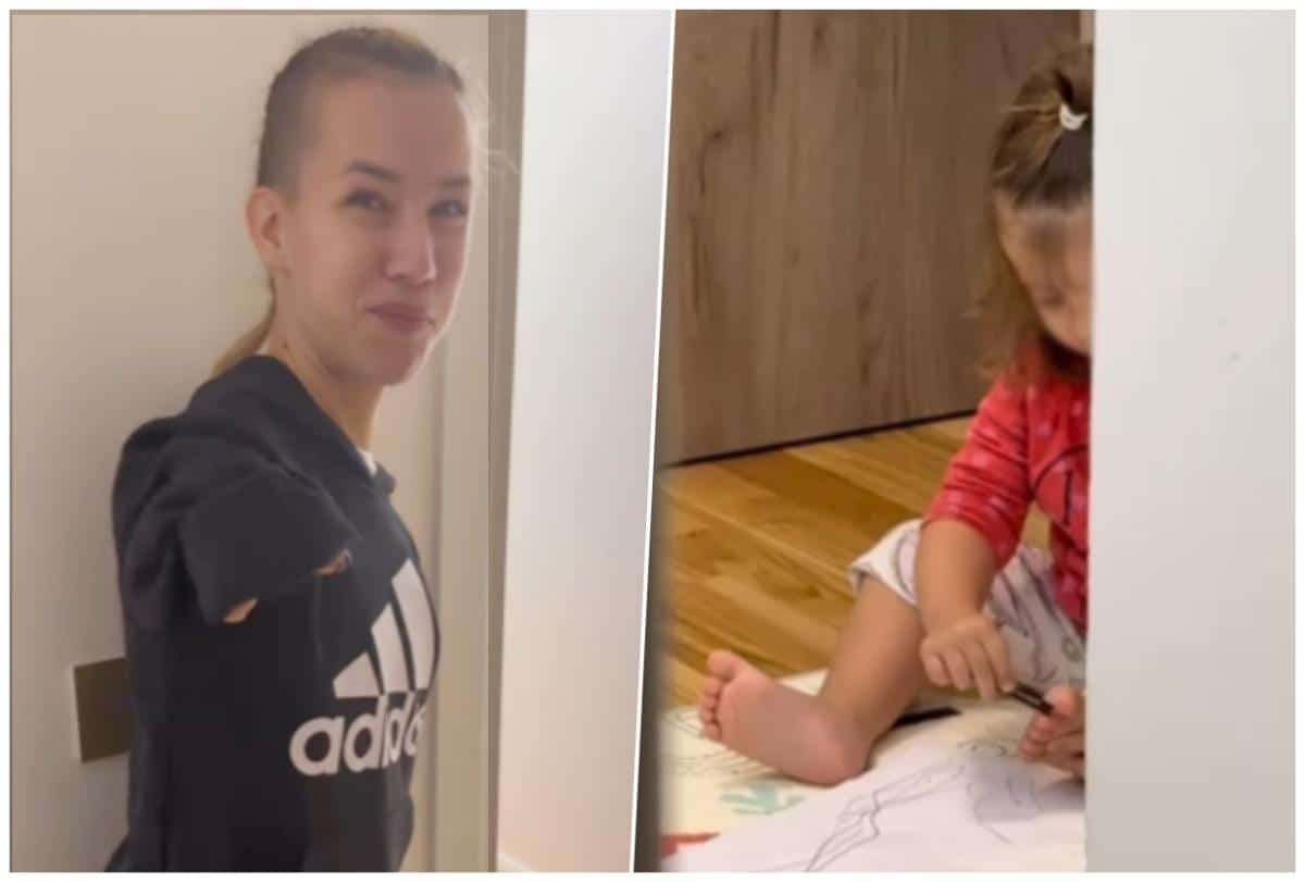 Devojka sa krilima plače kao kiša zbog ćerkice: Snimila je pa sve objavila – Evo zbog čega je prolila reku, pogledajte šta devojčica radi (VIDEO)