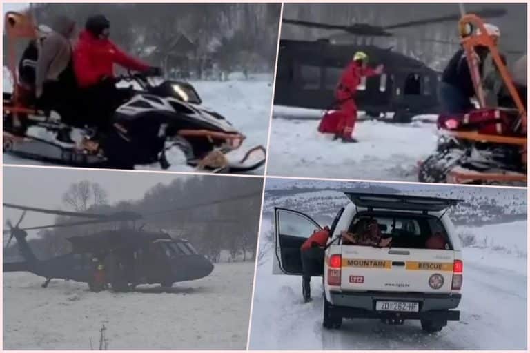 CRVENI METEOALARM U HRVATSKOJ: Spasioci izvlačili trudnicu iz mećave! “Ne izlazite, opasno je po život” (FOTO/VIDEO)
