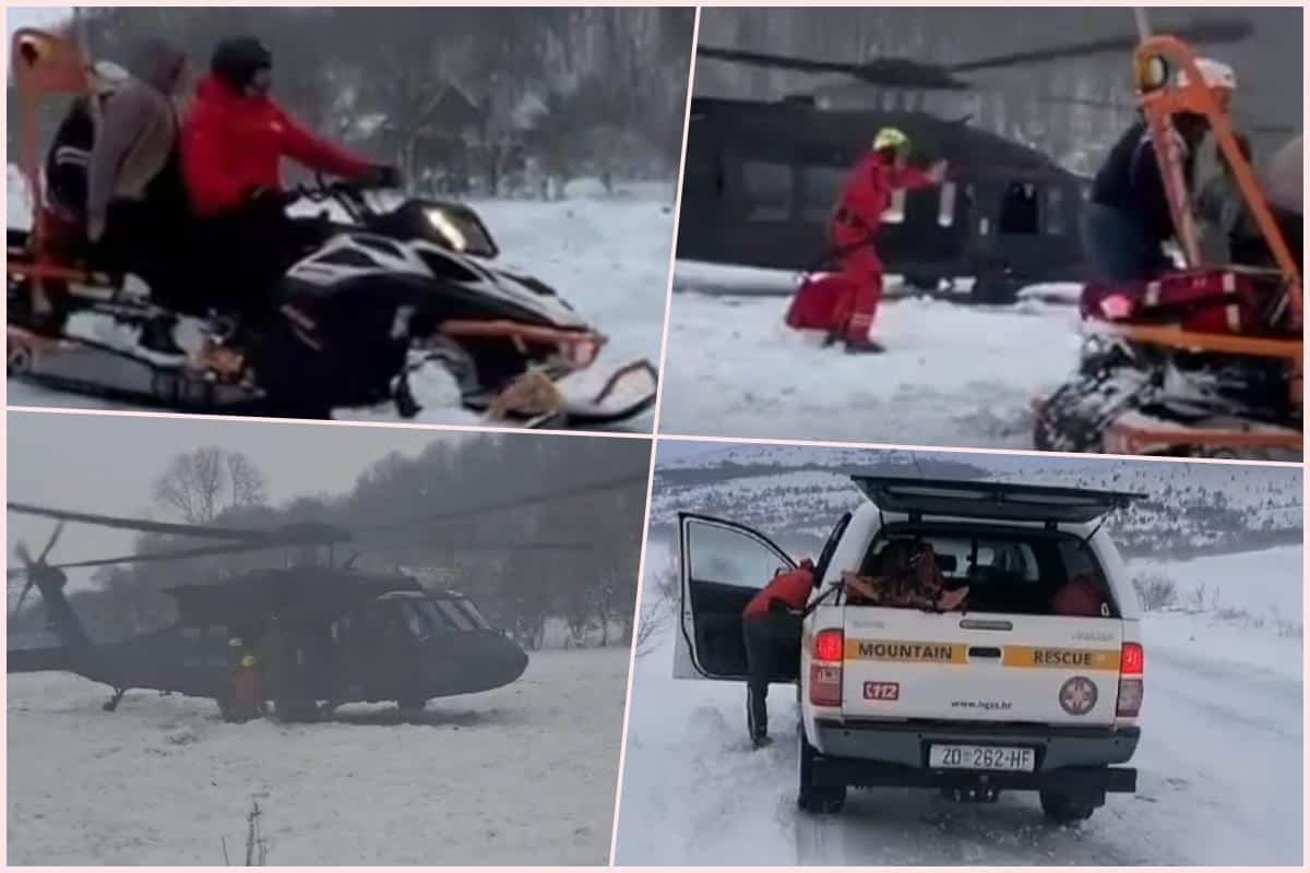 CRVENI METEOALARM U HRVATSKOJ: Spasioci izvlačili trudnicu iz mećave! “Ne izlazite, opasno je po život” (FOTO/VIDEO)