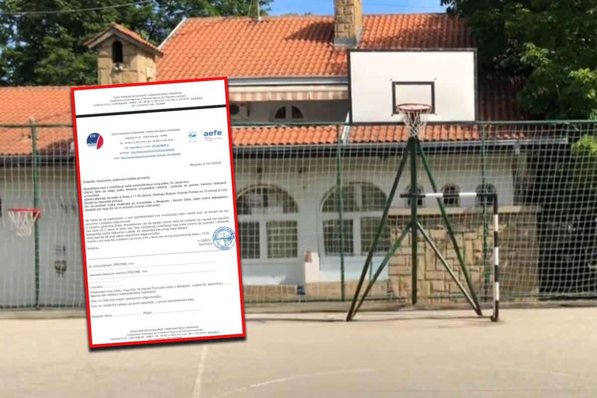 SKANDAL U FRANCUSKOJ ŠKOLI U BEOGRADU: Direktorka zahteva od roditelja dozvolu da deca idu na protest! KO JE UPRAVNICU OBAVESTIO DA UČENICI TO TRAŽE?!