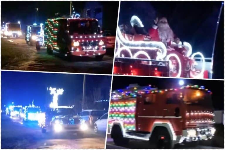ŠTA TO SIJA U MRAKU USRED BANATSKOG BRESTOVCA?! Vatrogasci za radost najmlađih – stižu paketići (FOTO/VIDEO)