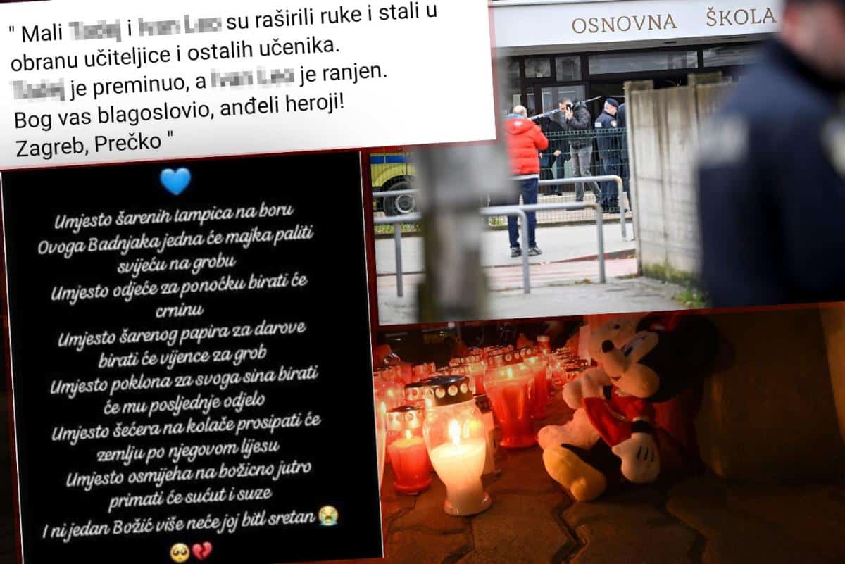 “DVA DEČAKA RAŠIRILI SU RUKE I STALI U ODBRANU UČITELJICE I DRUGARA! ANĐELI HEROJI!” Objavljeni detalji napada u školi u Zagrebu, osvanuli i potresni stihovi