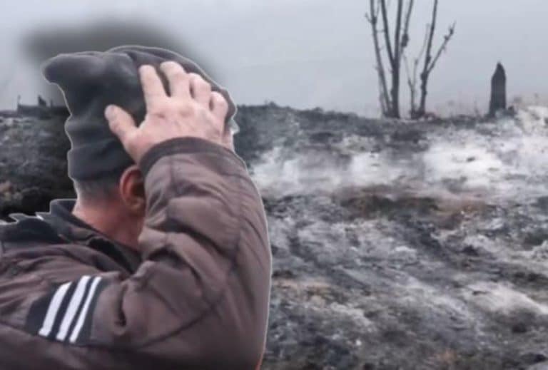 SVE ŠTO JE IMAO, IZGORELO… ŠTALE, STOKA, SVE: Radovan podno Kopaonika doslovno zanemeo od muke, nesrećni čovek uhvatio se za glavu i plače na zgarištu (video)