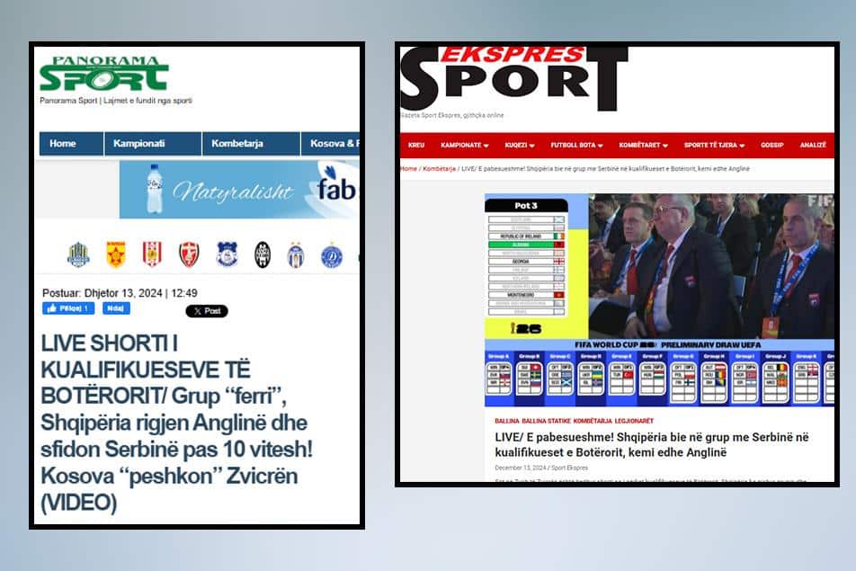 “NEVEROVATNO”, “IZAZIVAMO SRBIJU” Prve reakcije albanskih medija posle žreba za Mundijal! Grupu nazivaju paklenom