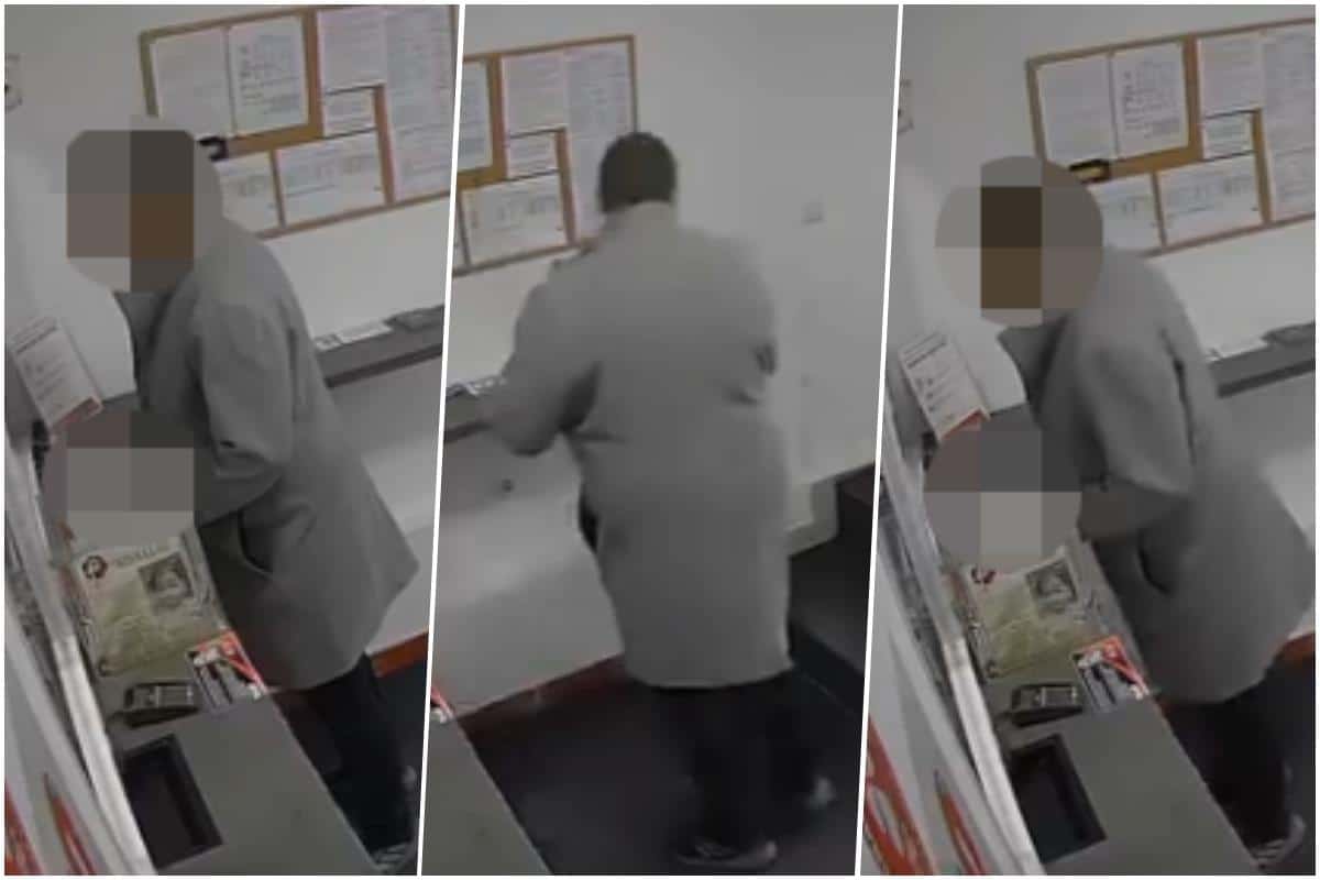 POKUŠAJ PLJAČKE MENJAČNICE NA CERAKU?! Muškarac u sivom kaputu ulazi u lokal i na pult stavlja OVO! (FOTO)