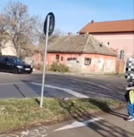ŠKRIPA GUMA I NOGA NA GASU! Bahati vozač BMW-a snimljen u blizini škole u Pančevu – mislio da se izvukao, a onda su ga stigli saobraćajci! (VIDEO)
