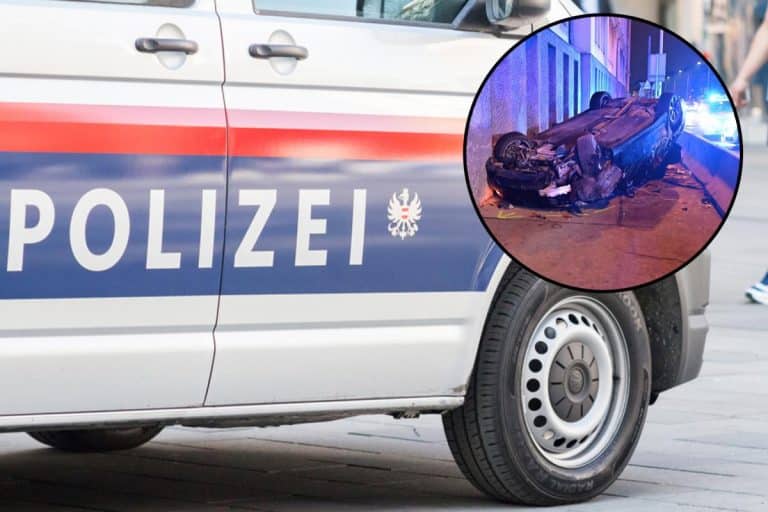 MALOLETNI SRBIN (17) DOŽIVEO STRAVIČAN SUDAR U BEČU! Svom silinom se zabio u zid zgrade, jezive fotografije s mesta nesreće – Od auta ostala samo OLUPINA (FOTO)