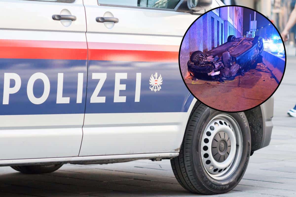 MALOLETNI SRBIN (17) DOŽIVEO STRAVIČAN SUDAR U BEČU! Svom silinom se zabio u zid zgrade, jezive fotografije s mesta nesreće – Od auta ostala samo OLUPINA (FOTO)