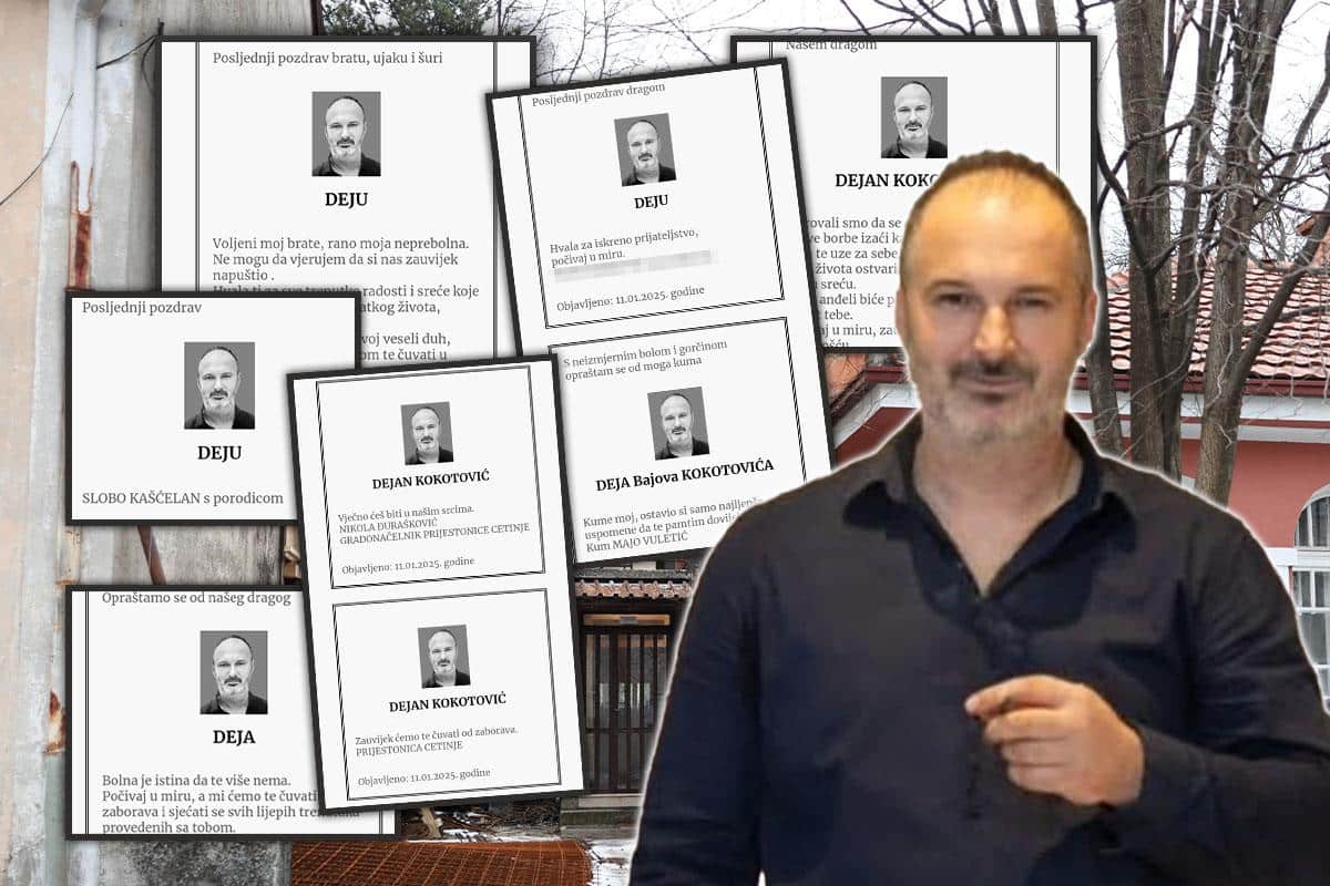 “TOG KOBNOG DANA SVIMA NAM JE ŽIVOT STAO! SUDBINA NAS RASTAVI!” Osvanulo 89 čitulja za Dejana, žrtvu masakra na Cetinju, oprostio se i ŠEF “KAVČANA” (Foto)