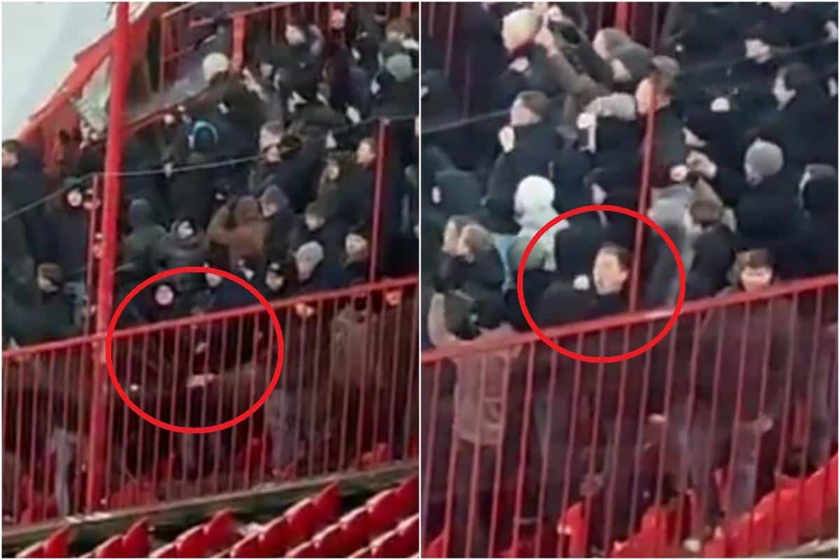 DIVLJANJE NAVIJAČA PSV-A NA MARAKANI! Gosti pravili haos u kavezu posle pobede, kidali mrežu, pokazivali gadosti, lomili stolice…