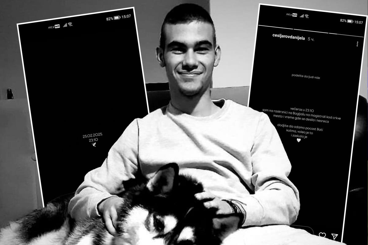 “BATO MOJ, OSTAVIO SI ME SAMU, A TO NISI SMEO” Neutešna sestra poginulog mladića iz Zrenjanina pozvala građane da kolima provozaju POSLEDNJI KRUG U NJEGOVU ČAST