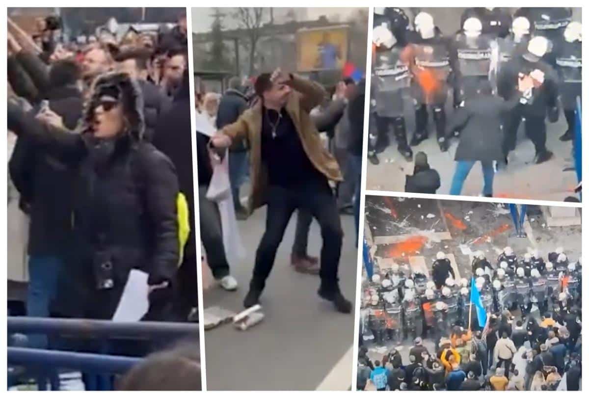 IZABRALI SU NASILJE! Opozicija uprkos civilizovanom pozivu da uđu u Skupštinu nastavili da napadaju policiju – POVREĐENO PET POLICAJACA! (VIDEO)