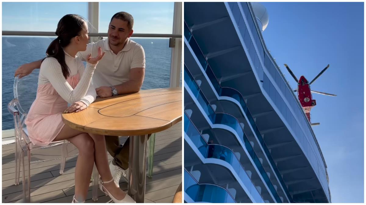 Petra i Martin su obilazili Mediteran i uživali na kruzeru, a onda je usledio filmski obrt: Putnicima je stiglo važno upozorenje, helikopter je počeo da kruži