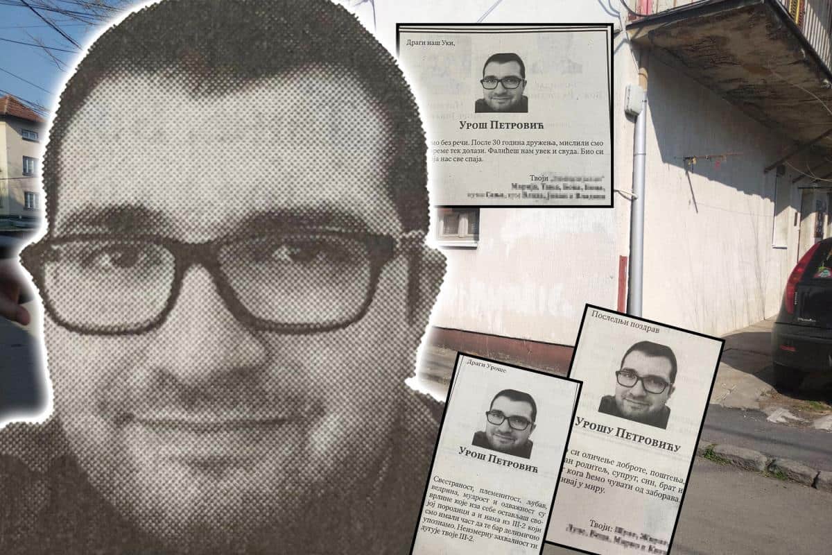 “DRAGI UROŠE, OSTALI SMO BEZ REČI… BIO SI OLIČENJE DOBROTE I POŠTENJA” Osvanule potresne čitulje za menadžera Uroša koji je zverski ubijen na Zvezdari (foto)