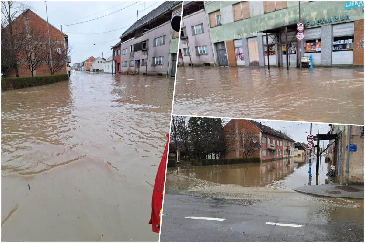 DRAMATIČNE SCENE U HRVATSKOJ! Zbog obilne kiše poplavljeni su delovi Gline (FOTO)