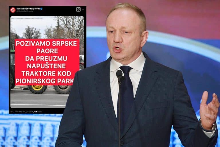 ŠTA TI JE NAVIKA! Đilasova stranka pozvala na krađu traktora koji su u Pionirskom parku da podrže studente koji hoće da uče! (FOTO)