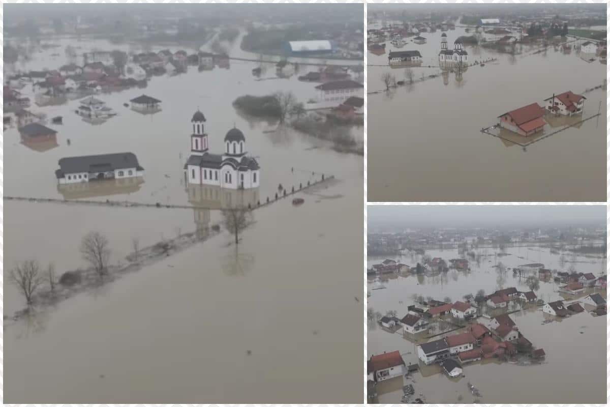 STRAŠAN PRIZOR IZ PRIJEDORA: Crkva potopljena, ljudi se spasavaju iz vode čamcima (FOTO/VIDEO)
