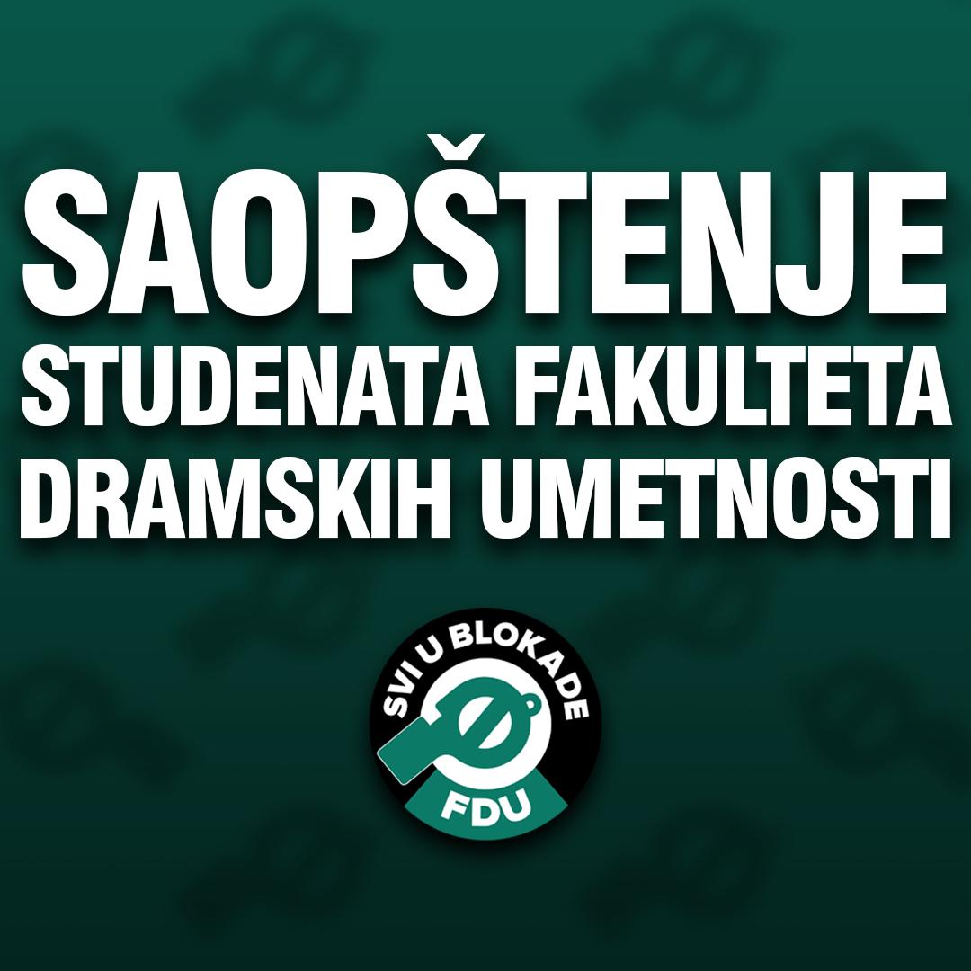 PLENUM STUDENATA FDU SMATRA DA JE SNIMAK KOJI SU GRAĐANI ČULI AUTENTIČAN Ograđuju se od Stava i PSG – neće ekspertsku vladu i neće da se mešaju u politiku!