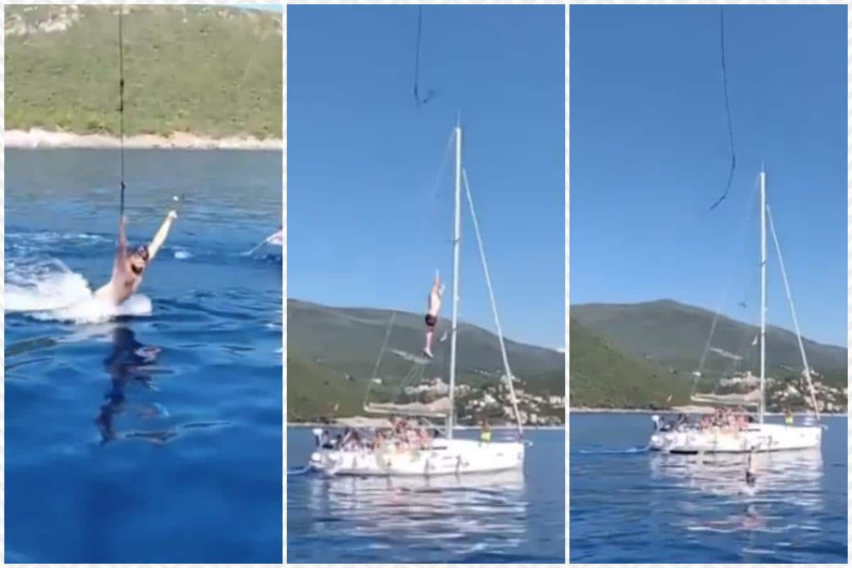 DA LI BISTE SE USUDILI DA PROBATE OVO? Zastrašujuć snimak “LEVITIRANJA” iznad vode! Opasna adrenalinska zabava postala hit na CRNOGORSKOM PRIMORJU! (VIDEO)