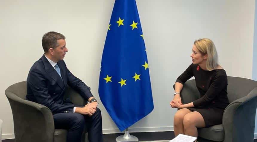 “ČLANSTVO U EU JE STRATEŠKO OPREDELJENJE SRBIJE” Đurić sa Kajom Kalas uoči neformalne večere za MSP u Luksemburgu