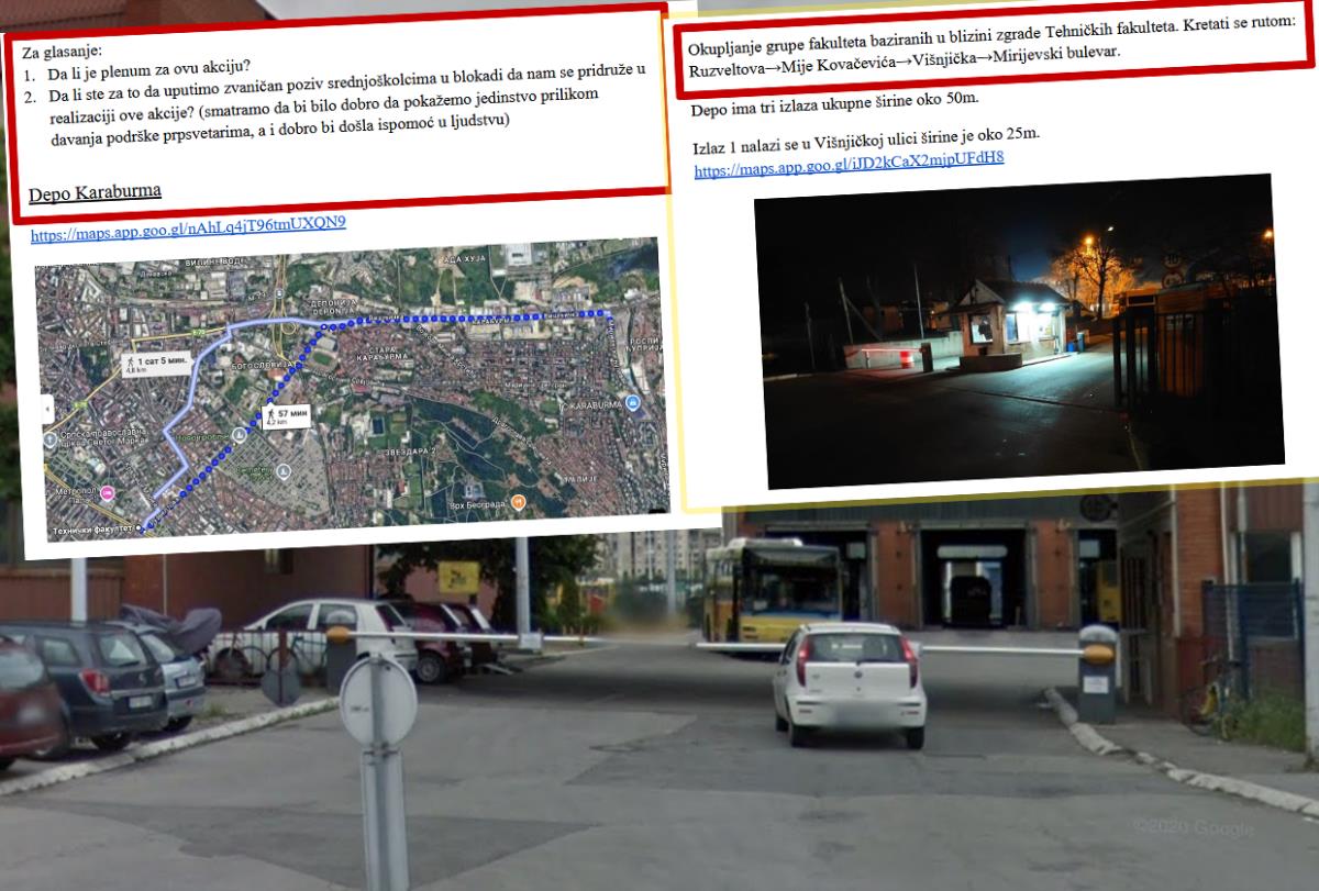 OVO JE PLAN NASILNIH BLOKADERA! STUDENTI VEČERAS BLOKIRAJU ČETIRI DEPOA GSP! Ponovo zagorčavaju život građanima, a u sve bi da uvuku i SREDNJOŠKOLCE (FOTO)