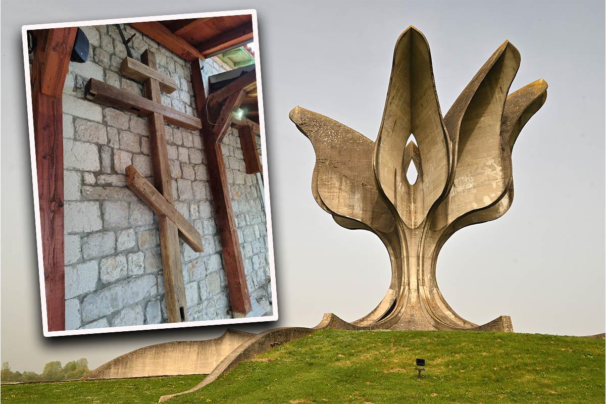 KRST IZ JASENOVCA STIGAO U PODGORICU: Izrađeni Časni krst od krovne konstrukcije nekadašnjeg logora izložen u hramu Svetog Arhangela Mihaila (FOTO)