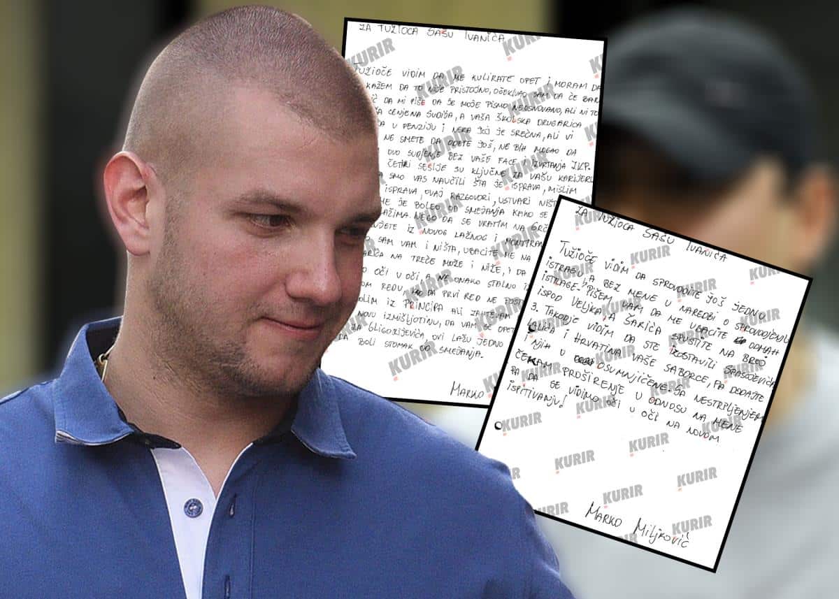 TUŽIOČE, KULIRATE ME, UBACITE ME U OPTUŽNICU ZA GRČKU: Miljković iz ćelije napisao tužiocu dva pisma, traži da ga optuži za ubistvo škaljaraca u Atini i na Krfu