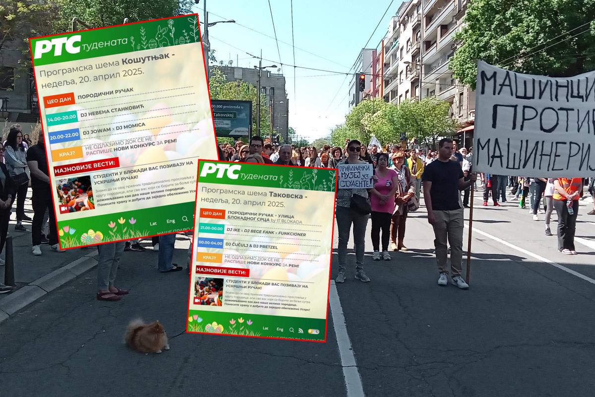 NE SAMO ŠTO SU BLOKIRALI RTS NEGO SE I SPRDAJU S NJIM Ugasili Jutarnji i Dnevnik, u zgradi muk, a oni narodu nude didžeja OVO VAM JE BLOKADERSKA PROGRAMSKA ŠEMA