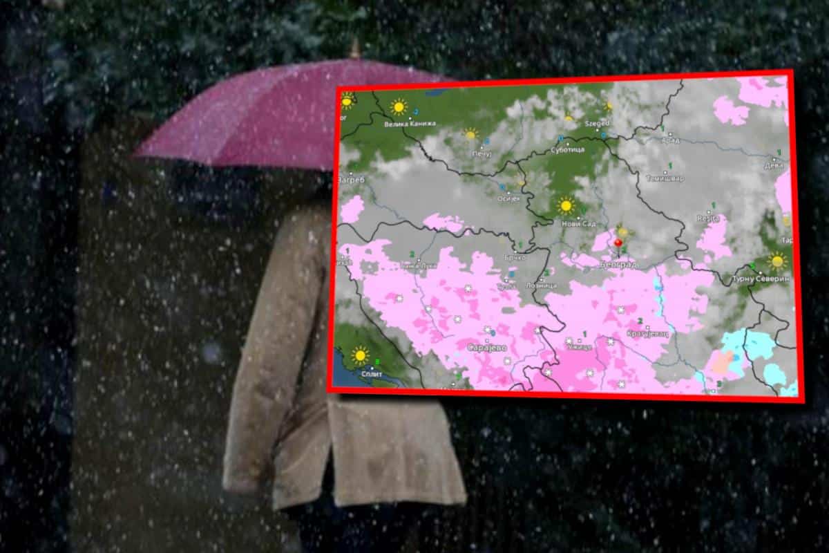 (MAPE) POGLEDAJTE KAKO ARKTIČKI CIKLON STIŽE U SRBIJU Radarske slike iz sata u sat! Obrt sledi u narednim časovima, temperatura pada za 15 stepeni! (FOTO)