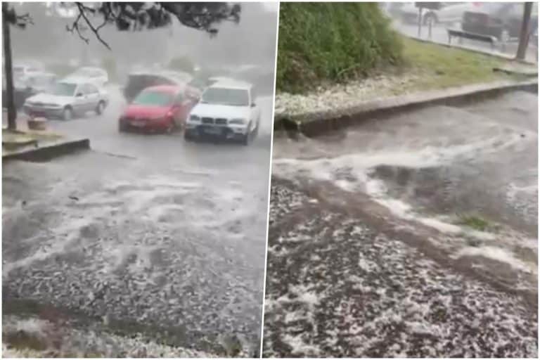 KATAKLIZMA U NIKŠIĆU! Nakon snažnog zemljotresa – zastrašujuće nevreme! Provala oblaka i jak grad, ulice pod vodom, građani u strahu! (VIDEO)