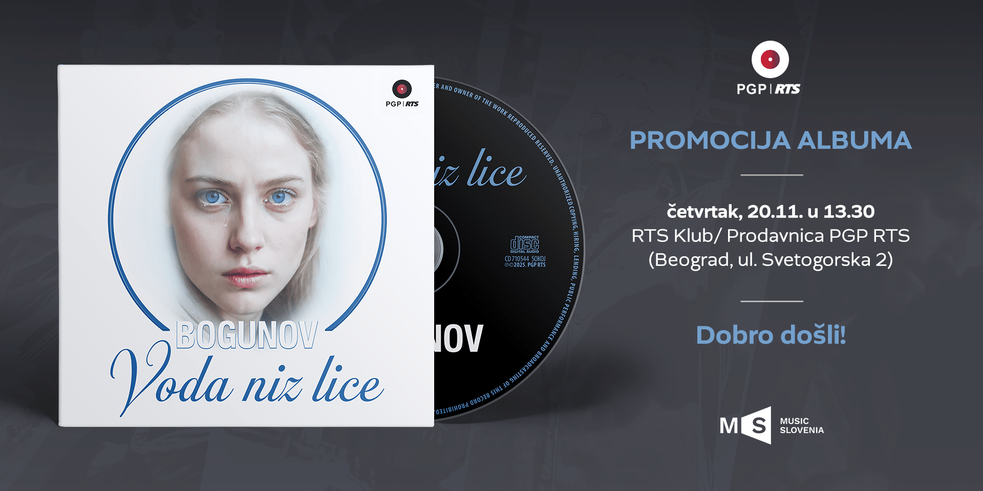 Promocija albuma „Voda niz lice“ Bogunova u Beogradu